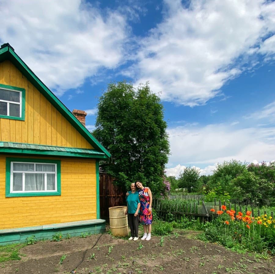 Grandma and I at her Dacha - 2023